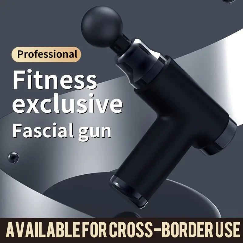 1pc Portable Mini Massage Gun - Deep Tissue Muscle Massager (Black) TM