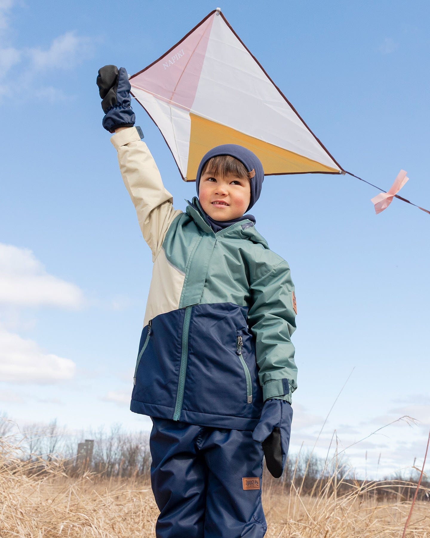 Splash Pants In Recycled Polyester Navy Blue Deux par Deux