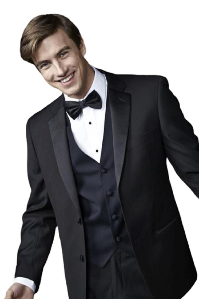 "Barcelona" Black Tuxedo Jacket Notch (Separates) Tux-USA