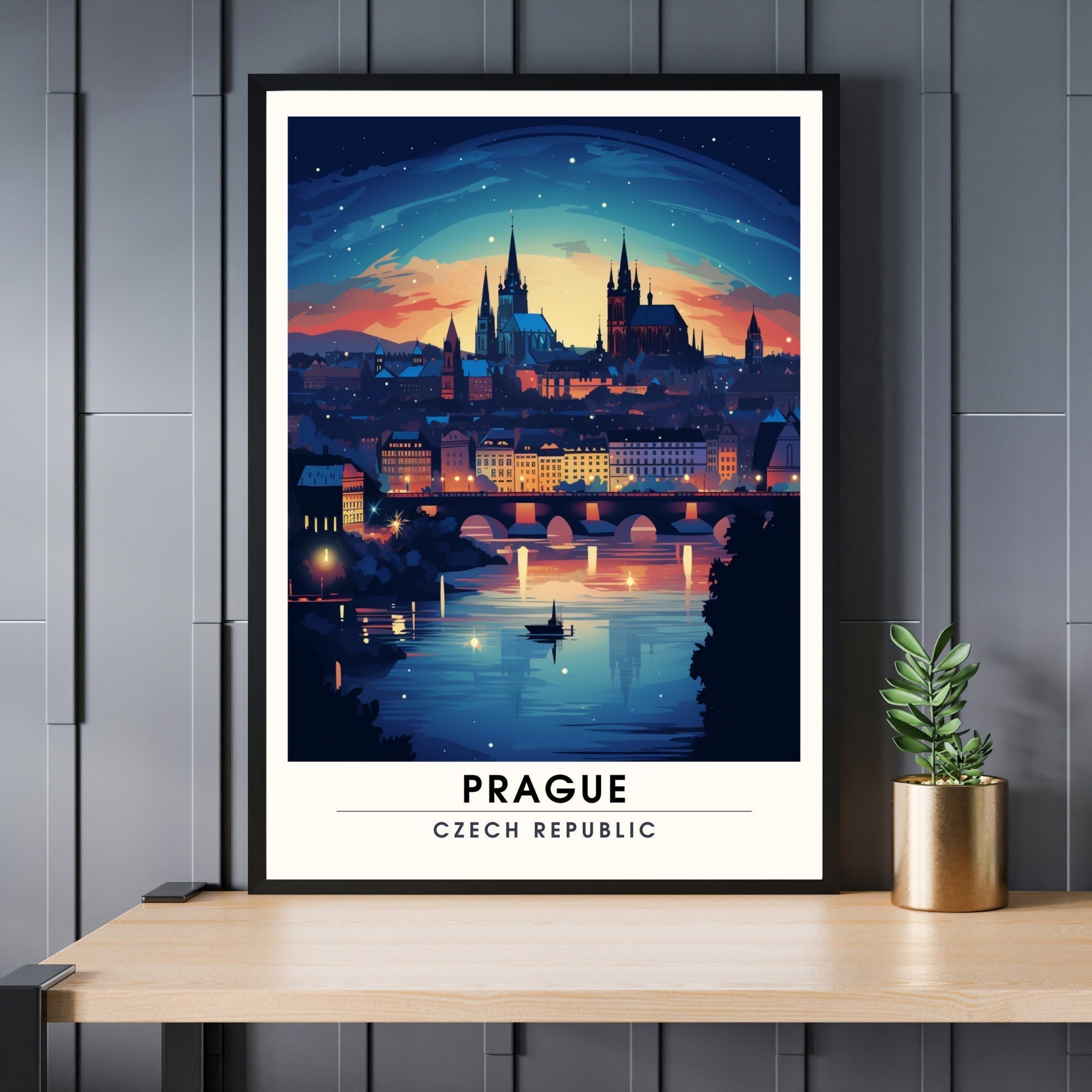 Impression Prague | Voyage Nocturne à Prague Ma boutique