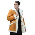 Men's Yellow Shearling B-7 Military Coat Riders Republic UK